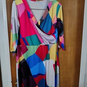 Ladakh Multicolor Geometric Long Sleeve Dress